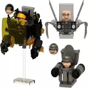 벤텍스 화장실 빌딩 세트 지맨 남자 모델 장난감 디어 수집 가능한 벽돌 생일 선물 3 PCS