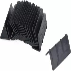 월릿 20팩 블랙 V자형 모서리 보호대 플랫베드 타이다운 화물 적재 스트랩 가드 범퍼 쿠션