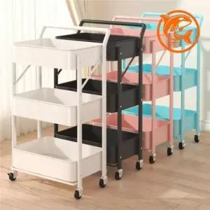 [JED] 트롤리 카트 정리함 이동 정리함 이동식 용품 아기 수납 다용도 3단 편리한