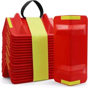 루카도 20팩 화물 적재용 플랫베드 엣지 프로텍터 4 코너 및 트럭 타이다운 스트랩 가드 빨간색