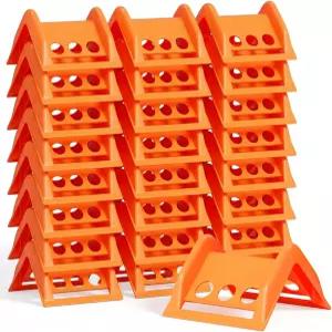 24피스 헤비 듀티 플랫베드 카고 엣지 프로텍터 - 스트랩 방수포 및 화물 보호용 코너 가드(주황색)