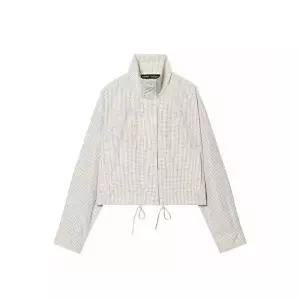 여자 봄 코트 하프 스트리트 캐주얼 체크 나일론 BE1