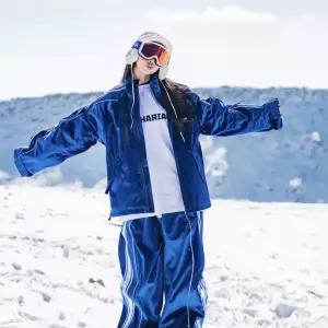 여성용 스키복 벨벳 보드복 팬츠 세트 상의 방한복 yk