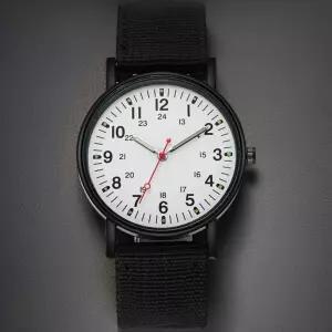 (힘찬)아날로그 슬림 나토 밴드 저소음 손목 시계 학생 시험 남자 여자 기념품 어린이 초등남아 수능 수험