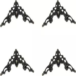 WEAXIO 50pcs 금속 책 코너 커버 장식 - 나무 상자 보석 가구 캐비닛 테이블 가장자리 및 선반용 엣지 가드