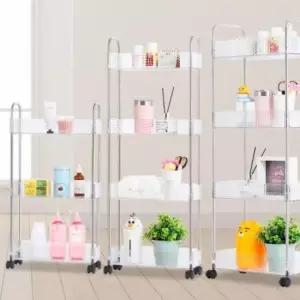 [생활] 슬림 냉장고 선반 정리함 세제 트롤리 투명 틈새 4단