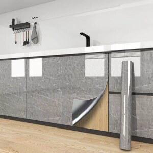 자체 접착 주방 캐비닛 벽지 롤 PVC 방수 대리석 벽 스티커 비닐 접촉지 홈 데코