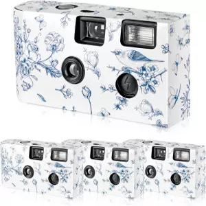웨딩 벌크용 일회용 카메라 4팩 사진 6장 플래시 광각 렌즈 포함 35mm 신부 모임 여행용 흑백 필름