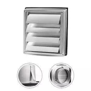 플랫덕트 스틸 공기 통풍구 벽 환기 캡 이동식 사각형 배출구 주방 그릴 덕트 커버 100mm 125mm 150mm 1개