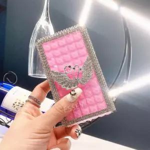여자 고급 스팽글 큐빅 럭셔리 반짝이 휴대용 슬림 담배케이스