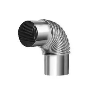 플랫덕트 스토브 연도 강철 파이프 90도 엘보 레인 캡 굴뚝 라이너 히터 배기관 50607080mm
