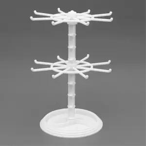 소품정리 2단 악세사리 거치대 화이트 귀걸이진열대