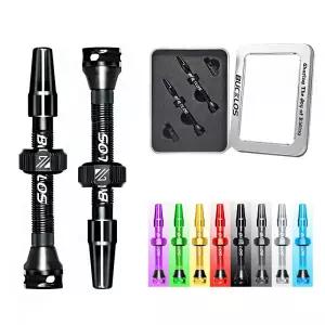 BUCKLOS 자전거 튜브리스 밸브 알루미늄 합금 프레스타 니플 로드 MTB 탈착식 코어 에어 40mm