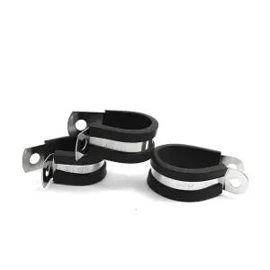 고무마개 파이프 배관 2개 6MM-55MM 304 스틸 고무 라이닝 P 클립 케이블 호스 클램프 Mikalor