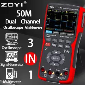 ZT-703S 3 in 1 오실로스코프 멀티 25000 카운트 듀얼 채널 50MHZ 대역폭 280MSa/s 높은 실시간 샘플링 속