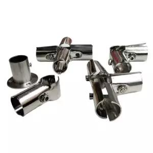 카플링 커플링 1개 25mm 원형 파이프 조인트 스틸 튜브 커넥터 의류 디스플레이 랙 봉 홀더 클램프 가구