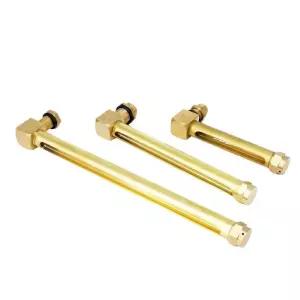 카플링 커플링 황동 오일 레벨 표시기 사이트 유리 게이지 선반 길이 100mm 125mm 150mm 200mm 14 