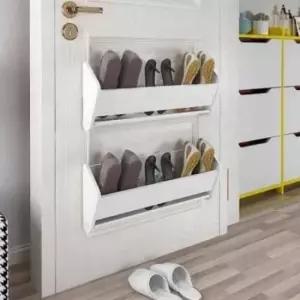 [생활] 신발정리대 벽포켓 벽걸이 80cm 포켓수납