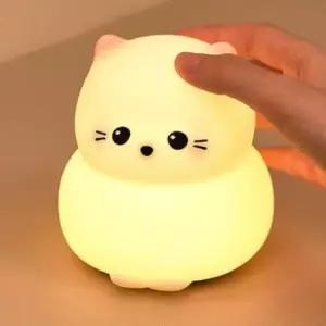 [Deco] 말랑 모아냥 무드등 충전식 LED 실리콘 간접 조명 수유등 집들이선물