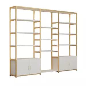 상패 진열장 피규어 트로피 선반 금색 유리 피규어장 100x30x200cm 조명