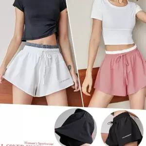 숏 팬츠 와이드 스포티 고무줄 여성 숏 팬츠 3부 반바지 여름 트레이닝 필라테스 레깅스 운동복 운동 헬스