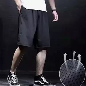 남성 메쉬 반바지 밴딩 캐주얼 폴리에스테르 남성 쿨링 반바지 스판 여름 트레이닝 기능성 스포츠 냉감