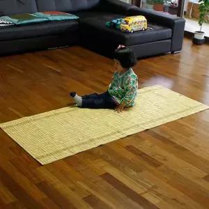 여름 돗자리 시원한 왕골 거실 대나무 돗자리 매트 직사각형 1인용 접이식 휴대용 피크닉 간편 휴가 실내