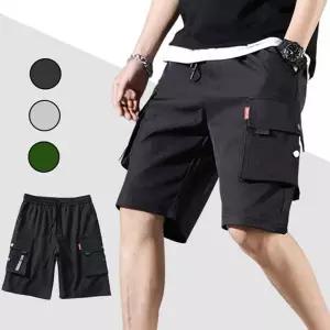 남성 밴딩 카고 반바지 데일리반 캐주얼 쿨링 남성 밴딩 반바지 여름 트레이닝 기능성 스포츠 반팔
