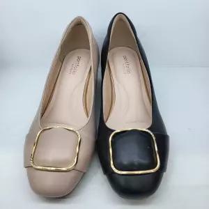 [에스콰이아][행복한백화점][에스콰이아]여성 4센치 사각굽 양가죽 장식단화