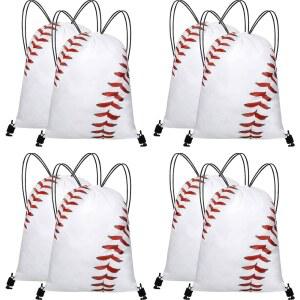 샤피 8피스 야구 드로스트링 파티 선호 가방 스포츠 백팩 구디 체육관 스포츠용