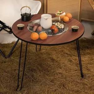 원형 화로 접이식테이블 야외 숯불 고기불판