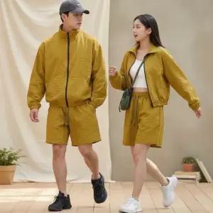 [다잇템] 남성 하프팬츠 여름시어서커 통기성 쾌적한 재킷 세트