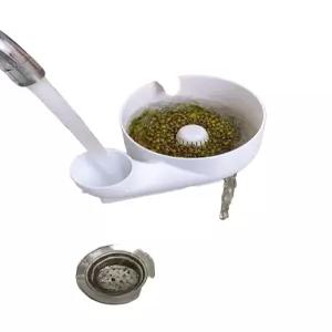 자동 회전 채반 야채과일 세척 물빠짐 다기능 주방 바구니