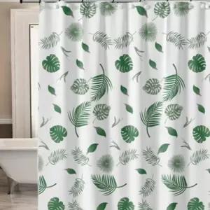 [SBD] 샤워 욕실 나뭇잎 욕실커튼 가림막 커튼 DP52357 공간분리 150x180cm