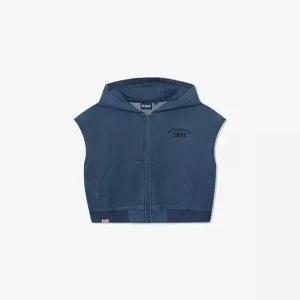 휠라 키즈 캠퍼스 후드 조끼 집업 BLUE FK262VT07X001 452