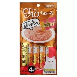 이나바 챠오 츄르 가다랑어 가츠오부시 14g x 4p 4SC 75