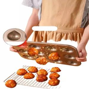 실리콘 마들렌 틀 밤나무 홈베이킹 미니케이크 베이킹팬