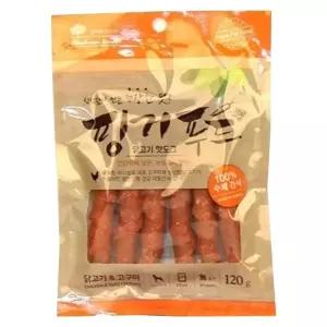 애견간식 핑거푸드 닭고기 고구마 핫도그 120g