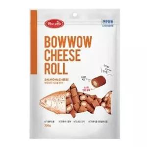바우와우 애견간식 바우와우 치즈롤 연어맛 200g