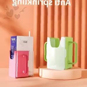 팩 음료 홀더 두유 우유 미니 팩 손잡이 보조 컵 휴대용 케이스 어린이 음료수