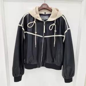 [르니앤맥코이]르니앤맥코이 니트후드 탈부착 인조가죽 점퍼 MN04JP071_GN