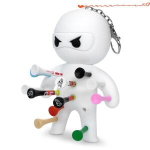 닌자 휴대용 골프 티 홀더 키체인 - 클럽 가방용 골프 액세서리 골프 티 홀더