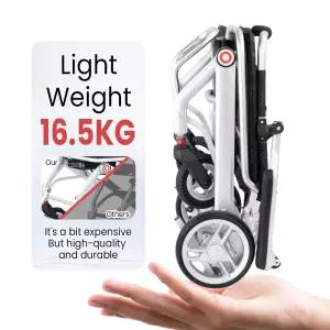 CAREMOVING 초경량 접이식 전동휠 전동체어 스쿠터 휴대용 차량 적재 가능