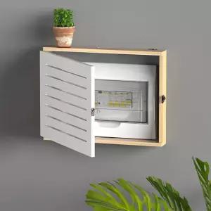 가전제품 커버 원목 거치대 벽걸이 공유기 셋톱박스 덮개 정리함 누전차단기 브라켓 가림막