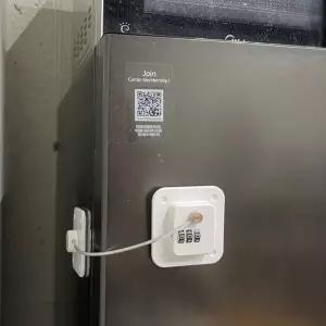 [에스에스_63]번호키 냉장고자물쇠 서랍잠금장치 화이트