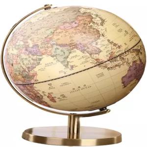 시계 지구본 엔틱 소품 중형 20cm 골드 거실 장식품 우드 고급 선물용