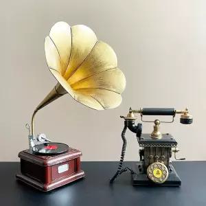 축음기 모형 레스토랑 거실 피팅 촬영 카페 소품 라디오 선물 전화기 미니