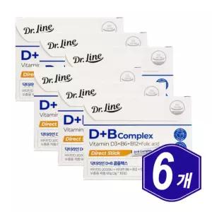 유럽 직수입 닥터라인 D+B콤플렉스 다이렉트 비타민D 비타민B 엽산 2g x 30포/ 6개