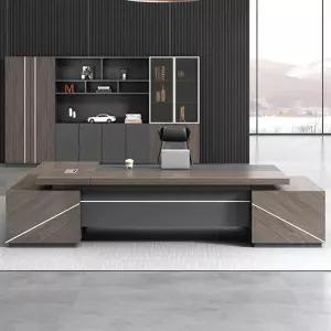 L자형 이그제큐티브 오피스 데스크 오픈 스토리지 선반 현대식 대형 홈 2인용 서랍 게임 스터디 테이블