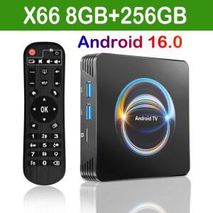셋톱박스 안드로이드 16 X66 스마트 TV 박스 32GB 64GB 128GB 256GB RK3528 블루투스 듀얼 와이파이 5G 와이파이6 8K 비디오 AV1 미디어 플레이어